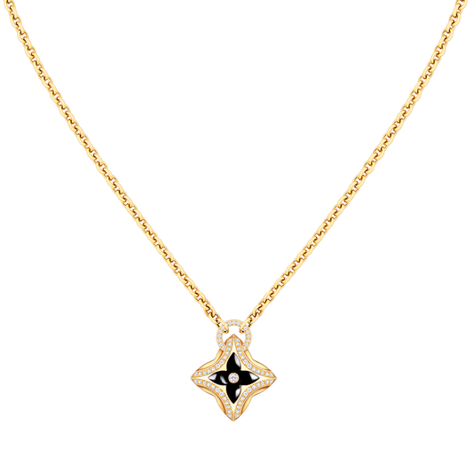 [Royal Jewellery]STAR PEDANT PINK GOLD DIAMOND NECKLACE