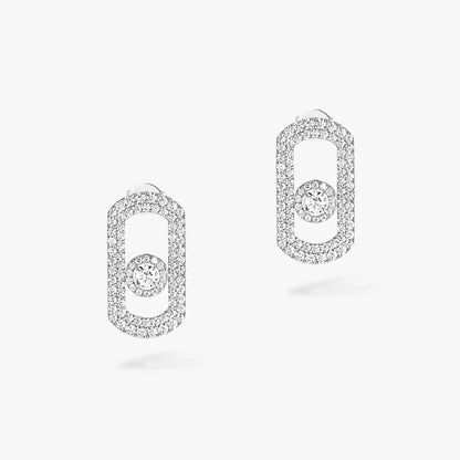 [Royal Jewellery]So Move Pave_-Set Diamond Earrings in Silver