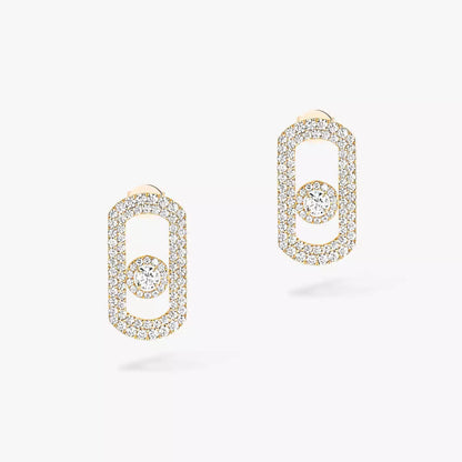 [Royal Jewellery]So Move Pave_-Set Diamond Earrings in Silver