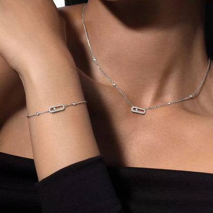 [Royal Jewellery]Diamond Necklace Move Uno