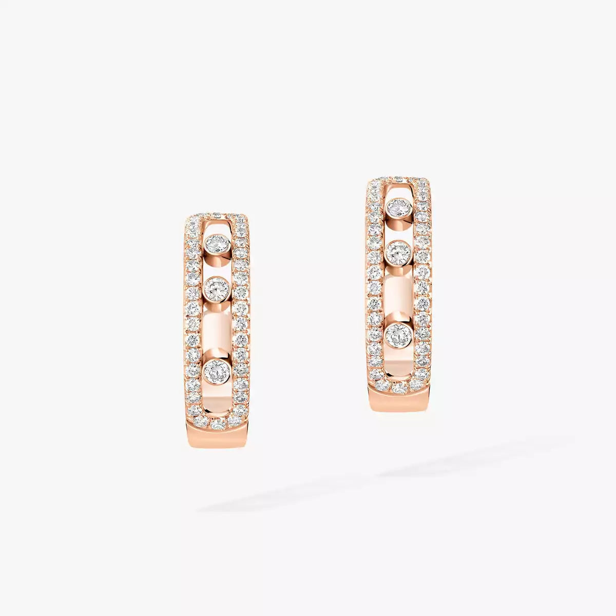 [Royal Jewellery]Diamond Pave_ Hoop Earrings Move