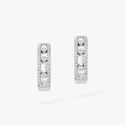 [Royal Jewellery]Diamond Pave_ Hoop Earrings Move