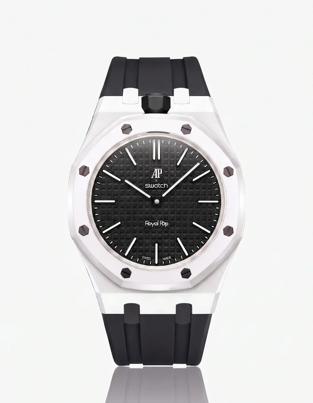 Silicone Strap & Case Royal Pop Ocho Negro(Customize  Colors)