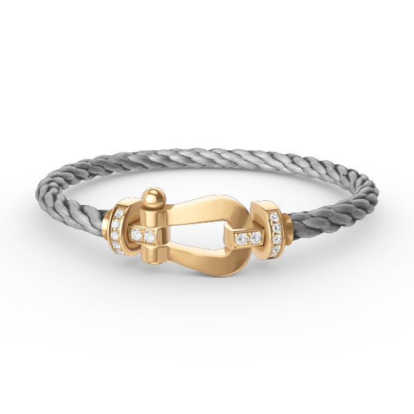 [Royal Jewellery]FORCE LARGE HORSESHOE HALF DIAMOND BRACELET GOLD