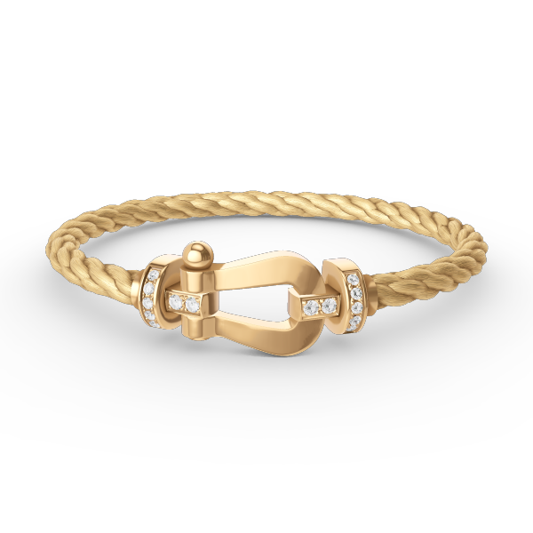 [Royal Jewellery]FORCE LARGE HORSESHOE HALF DIAMOND BRACELET GOLD