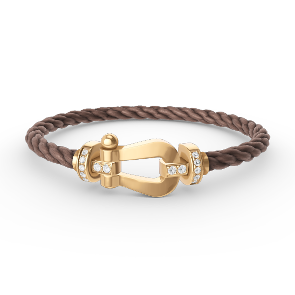 [Royal Jewellery]FORCE LARGE HORSESHOE HALF DIAMOND BRACELET GOLD