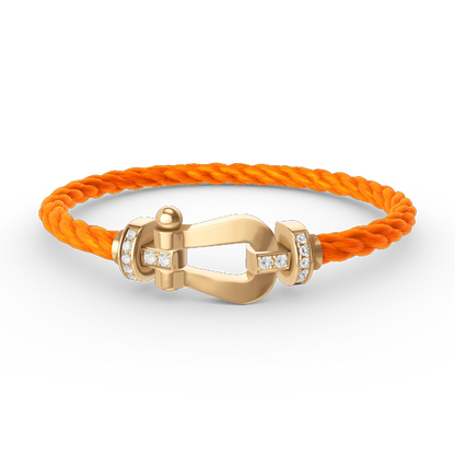[Royal Jewellery]FORCE LARGE HORSESHOE HALF DIAMOND BRACELET GOLD