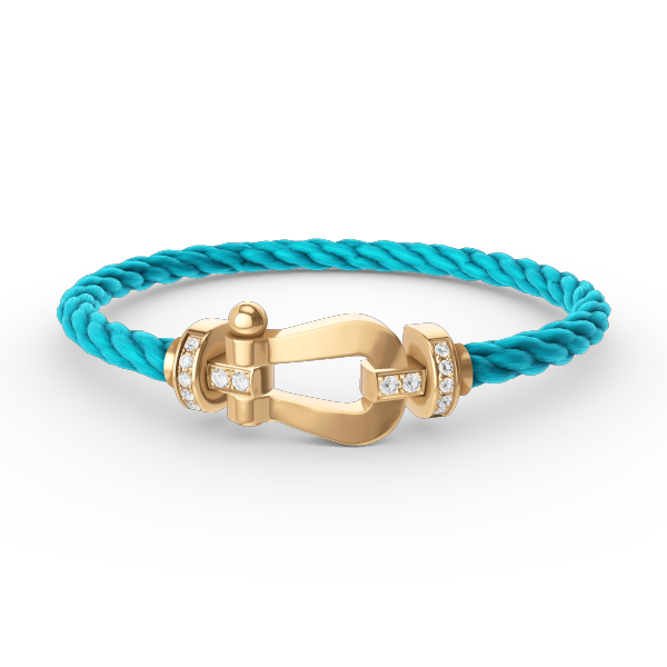 [Royal Jewellery]FORCE LARGE HORSESHOE HALF DIAMOND BRACELET GOLD