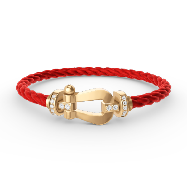 [Royal Jewellery]FORCE LARGE HORSESHOE HALF DIAMOND BRACELET GOLD