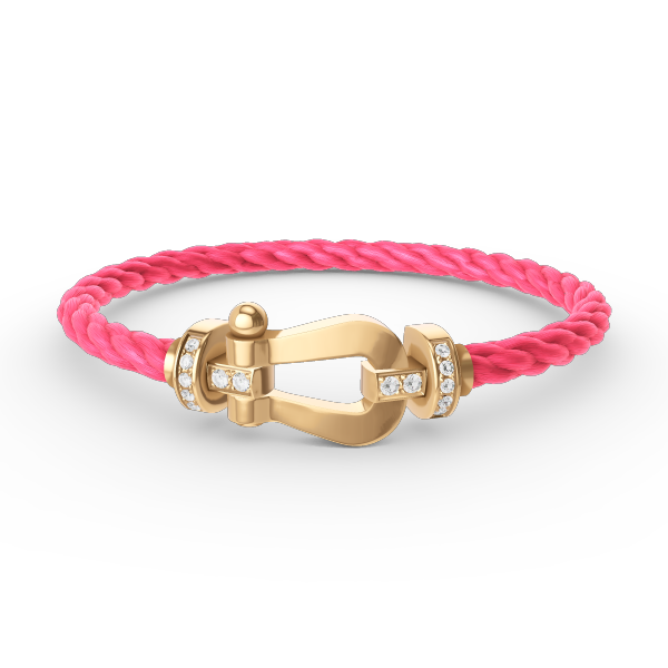 [Royal Jewellery]FORCE LARGE HORSESHOE HALF DIAMOND BRACELET GOLD