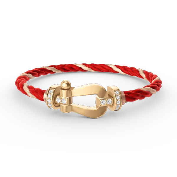 [Royal Jewellery]FORCE LARGE HORSESHOE HALF DIAMOND BRACELET GOLD