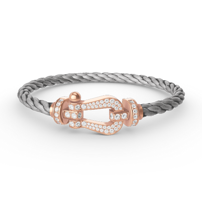 [Royal Jewellery]FORCE LARGE HORSESHOE FULL DIAMOND BRACELET ROSE GOLD