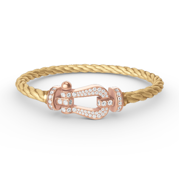 [Royal Jewellery]FORCE LARGE HORSESHOE FULL DIAMOND BRACELET ROSE GOLD