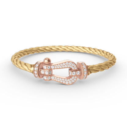 [Royal Jewellery]FORCE LARGE HORSESHOE FULL DIAMOND BRACELET ROSE GOLD