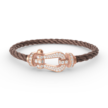 [Royal Jewellery]FORCE LARGE HORSESHOE FULL DIAMOND BRACELET ROSE GOLD