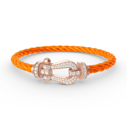 [Royal Jewellery]FORCE LARGE HORSESHOE FULL DIAMOND BRACELET ROSE GOLD