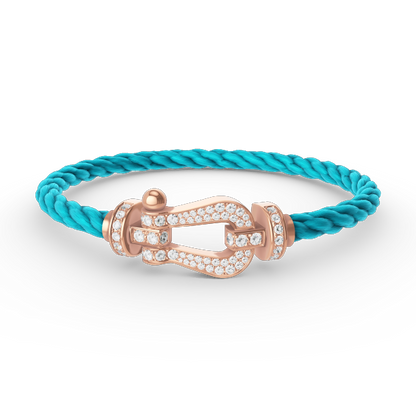 [Royal Jewellery]FORCE LARGE HORSESHOE FULL DIAMOND BRACELET ROSE GOLD