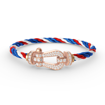 [Royal Jewellery]FORCE LARGE HORSESHOE FULL DIAMOND BRACELET ROSE GOLD