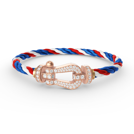 [Royal Jewellery]FORCE LARGE HORSESHOE FULL DIAMOND BRACELET ROSE GOLD