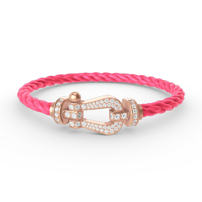 [Royal Jewellery]FORCE LARGE HORSESHOE FULL DIAMOND BRACELET ROSE GOLD