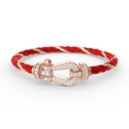 [Royal Jewellery]FORCE LARGE HORSESHOE FULL DIAMOND BRACELET ROSE GOLD