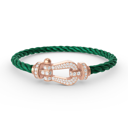 [Royal Jewellery]FORCE LARGE HORSESHOE FULL DIAMOND BRACELET ROSE GOLD