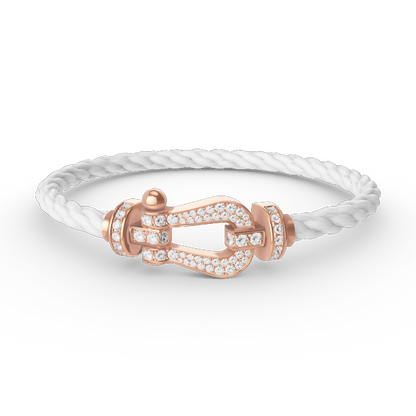 [Royal Jewellery]FORCE LARGE HORSESHOE FULL DIAMOND BRACELET ROSE GOLD