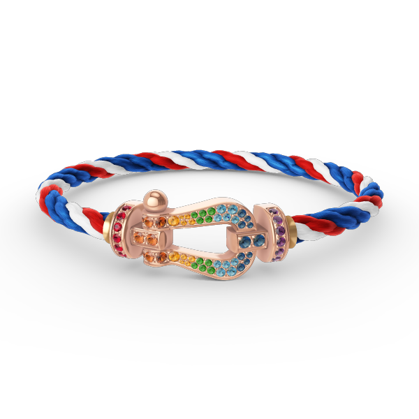 [Royal Jewellery]FORCE LARGE HORSESHOE  COLORED DIAMOND BRACELET ROSE GOLD