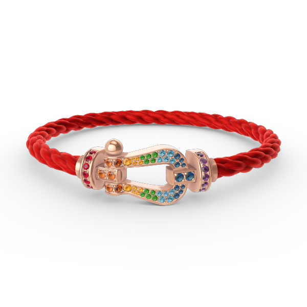 [Royal Jewellery]FORCE LARGE HORSESHOE  COLORED DIAMOND BRACELET ROSE GOLD