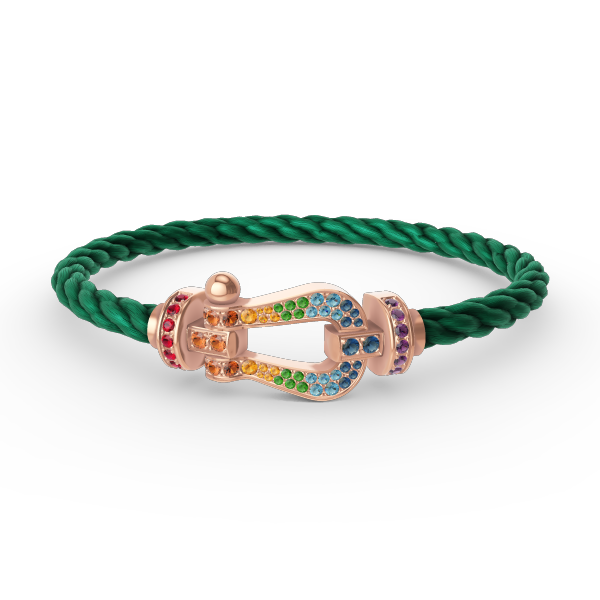 [Royal Jewellery]FORCE LARGE HORSESHOE  COLORED DIAMOND BRACELET ROSE GOLD