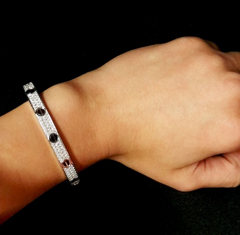 [Royal Jewellery]LOVE BRACELET 6.1MM DIAMOND-PAVED CERAMIC