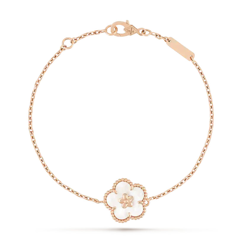 [Royal Jewellery]LUCKY WHITE MOP PLUM BLOSSOM  BRACELET