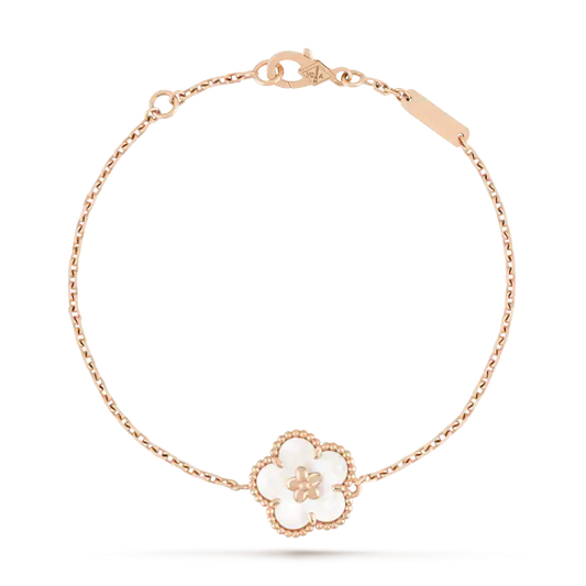 [Royal Jewellery]LUCKY WHITE MOP PLUM BLOSSOM  BRACELET