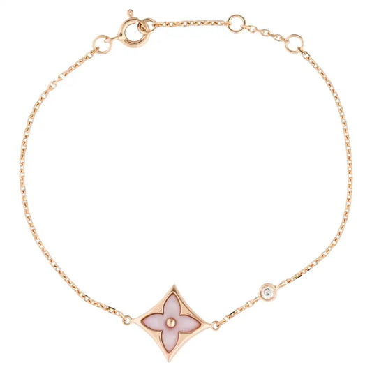 [Royal Jewellery]STAR 1 DIAMOND PINK GOLD BRACELET