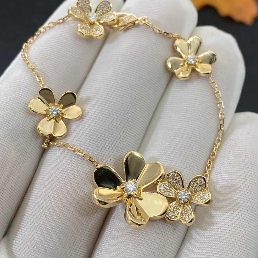 [Royal Jewellery]FRIVOLE GOLD 5 FLOWERS BRACELET