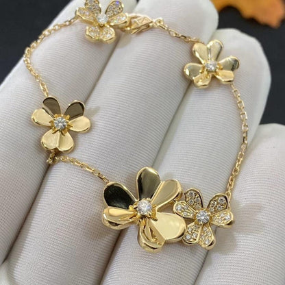 [Royal Jewellery]FRIVOLE GOLD 5 FLOWERS BRACELET
