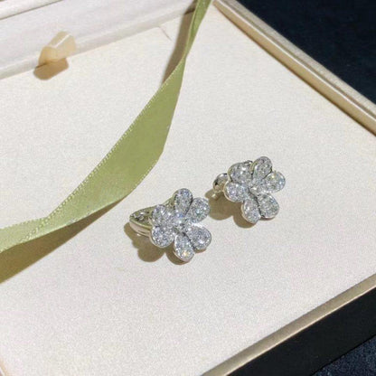 [Royal Jewellery]FRIVOLE SILVER FLOWER DIAMOND EARRINGS