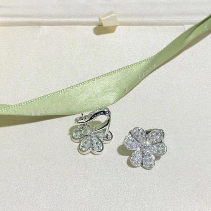[Royal Jewellery]FRIVOLE SILVER FLOWER DIAMOND EARRINGS