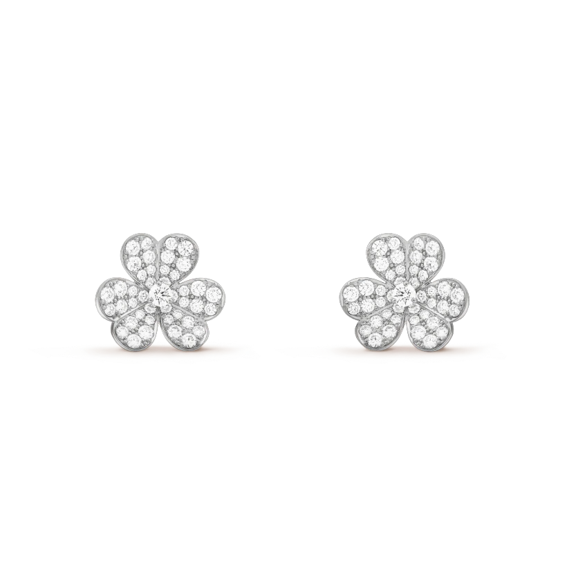 [Royal Jewellery]FRIVOLE SILVER FLOWER DIAMOND EARRINGS