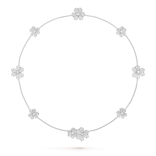 [Royal Jewellery]FRIVOLE SILVER 9 FLOWERS NECKLACE