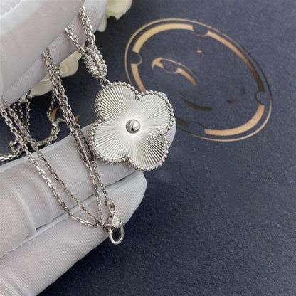 [Royal Jewellery]CLOVER 25MM SILVER BIG CLOVER NECKLACE