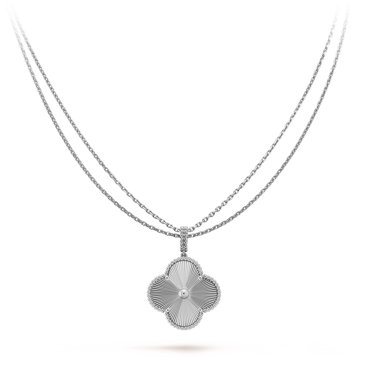 [Royal Jewellery]CLOVER 25MM SILVER BIG CLOVER NECKLACE
