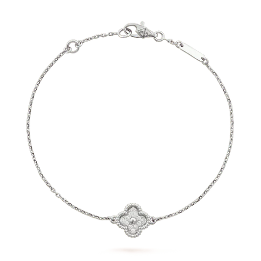 [Royal Jewellery]CLOVER  SINGLE FLOWER BRACELET SILVER
