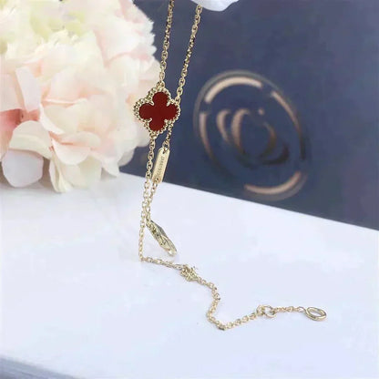[Royal Jewellery]CLOVER  CARNELIAN SINGLE FLOWER BRACELET