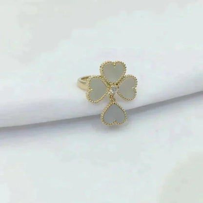 [Royal Jewellery]SWEET CLOVER WHITE MOP RING
