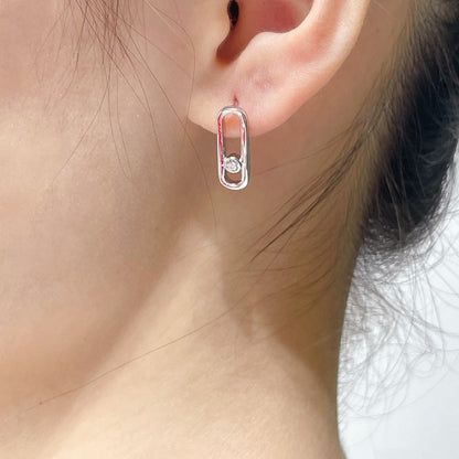[Royal]MOVE UNO SMALL 1 DIAMOND EARRINGS