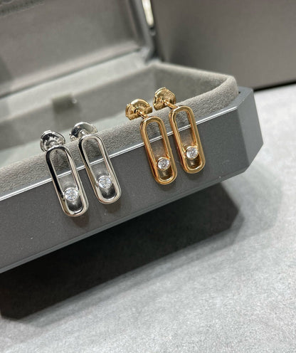 [Royal]MOVE UNO SMALL 1 DIAMOND EARRINGS