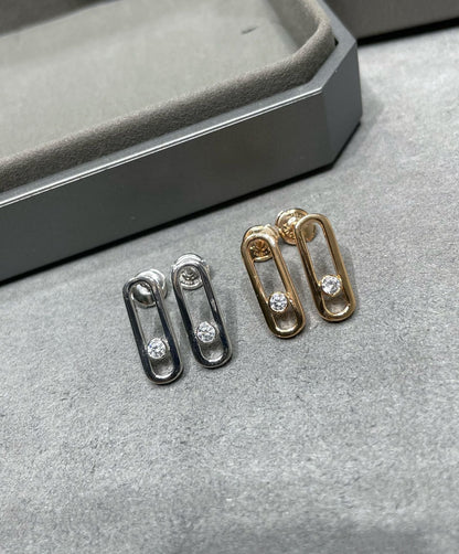 [Royal]MOVE UNO SMALL 1 DIAMOND EARRINGS