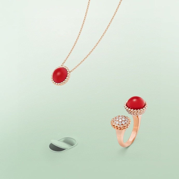 [Royal Jewellery]PERLEE COULEURS DIAMOND ROSE GOLD BETWEEN THE FINGER RING