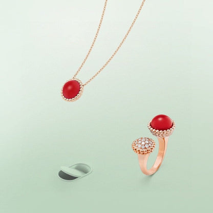 [Royal Jewellery]PERLEE COULEURS DIAMOND ROSE GOLD BETWEEN THE FINGER RING